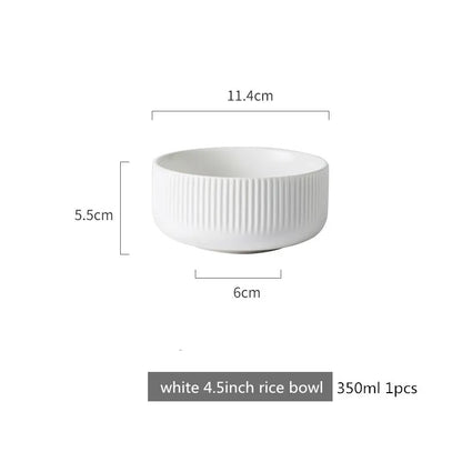 Nordic Ins Styel Ceramic Dinnerwar Matte Glazed Salad Dishes Soup Bowl Dinner Plates Serving Tray For Home Restaurant